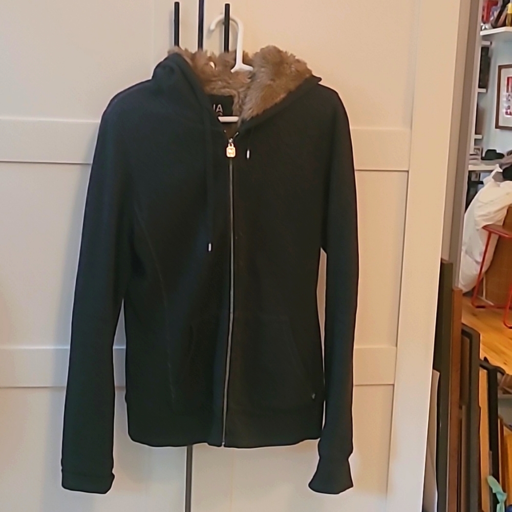 Aritzia TNA lined grey hoodie